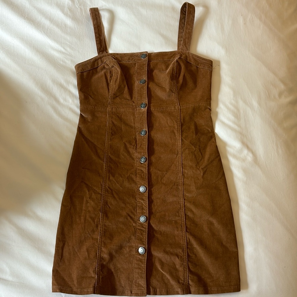 Hollister S brown corduroy dress
